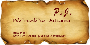 Pórszász Julianna névjegykártya